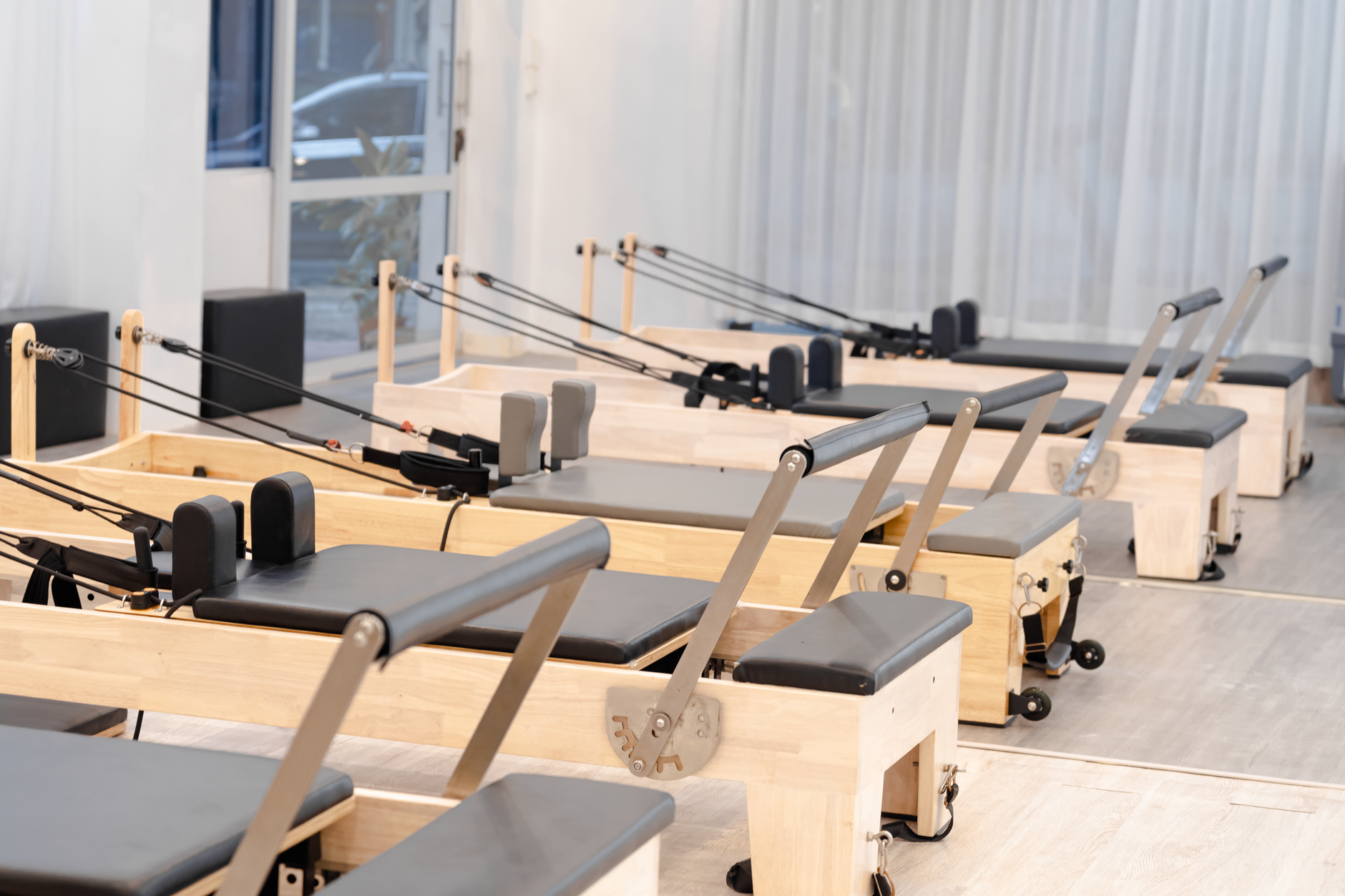Member racking a barbell